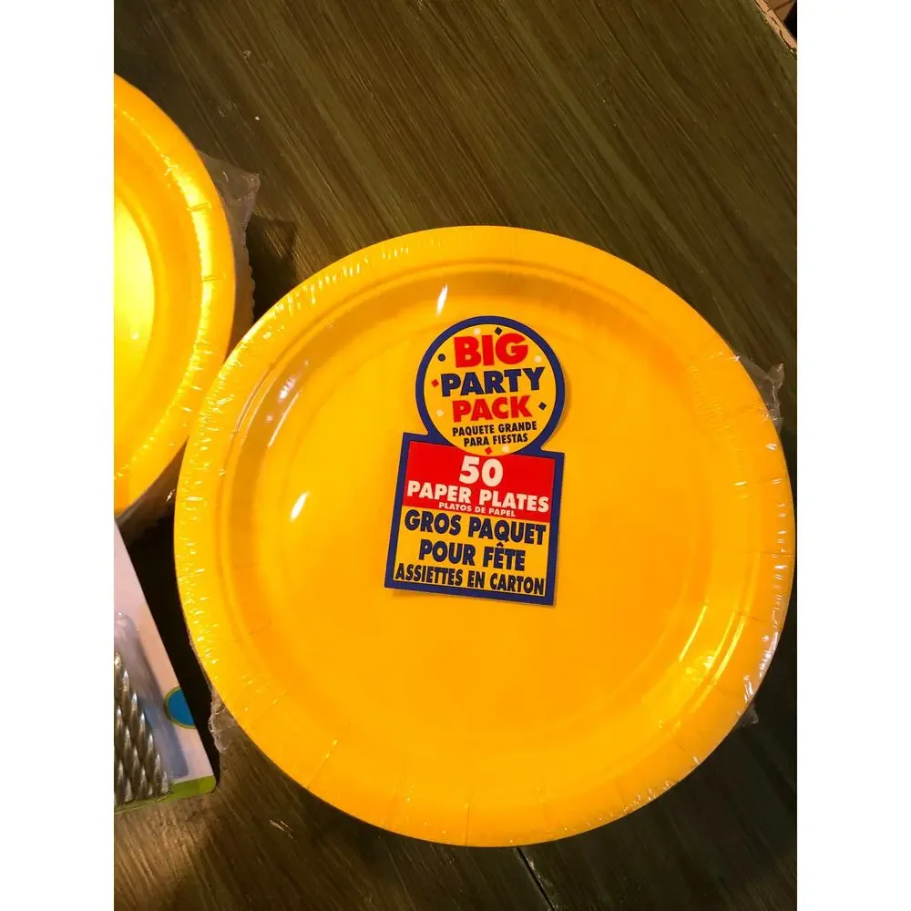 Dallies NEW Blue and Yellow Party Pack - Napkins, Small Plates, Candles